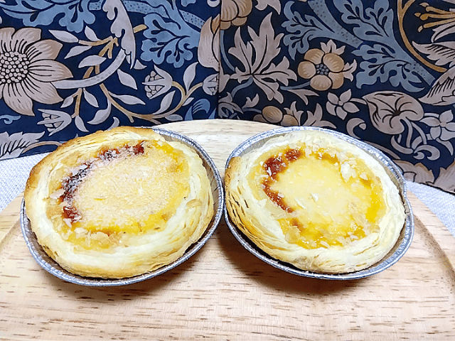 エッグタルト2種の見た目の画像