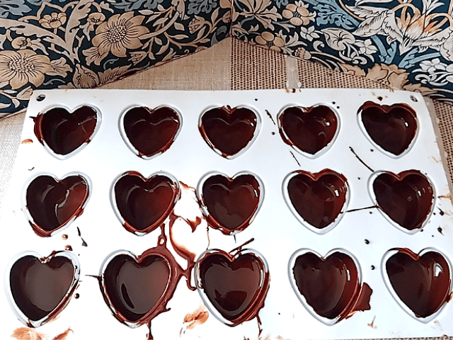 チョコレートのコーティングの画像