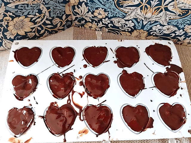 チョコレートのフタをした画像