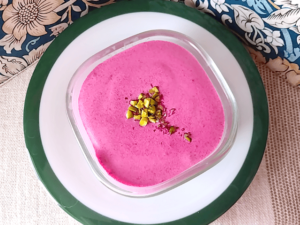 2層デザート(ココナッツミルクプリンとカシスムース)のレシピ【業務スーパー】