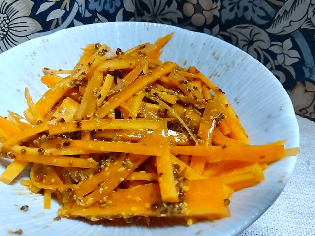 【作り置き＆お弁当】にんじんのマスタード和えのレシピ!!簡単5分で作れる副菜