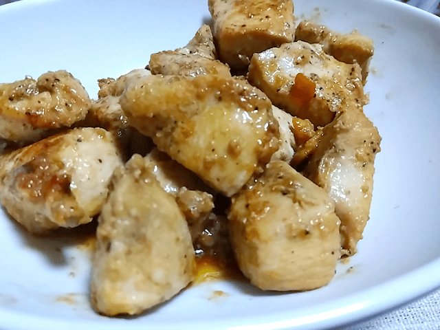 鶏むね肉のオレンジ焼きの完成画像