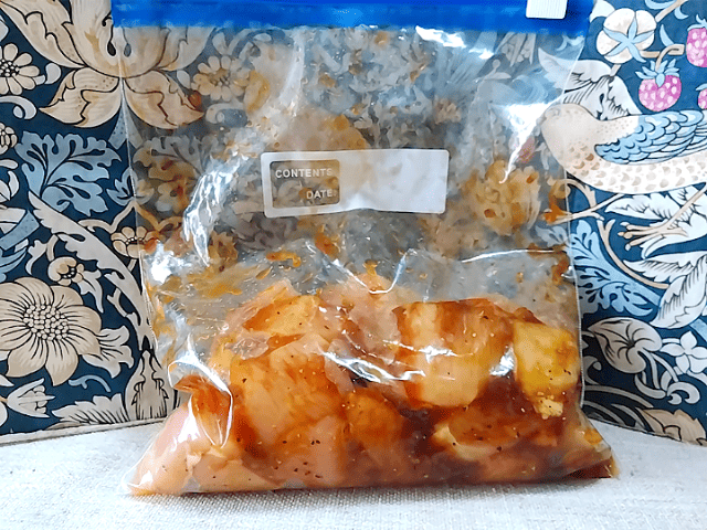 鶏むね肉のオレンジ焼きの漬け込み画像