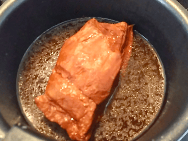 豚バラ肉をひっくり返した画像