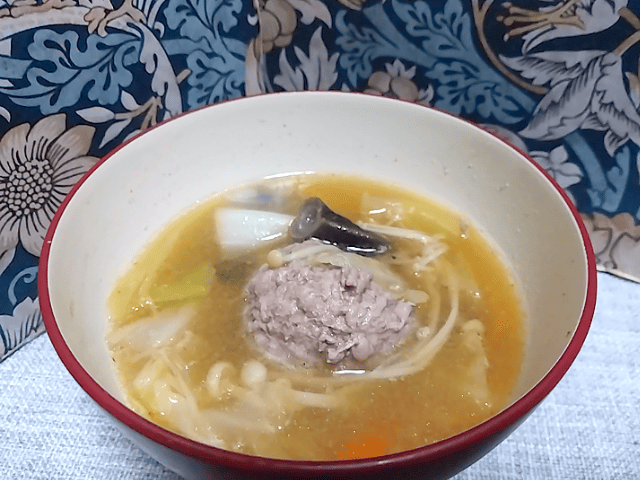 紫ささげの担々風鍋の画像