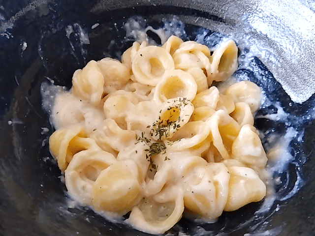 業務スーパーのオレキエッテのクリームパスタの画像