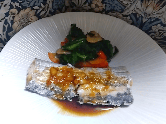 オレンジジャムとブランデーのソースの蒸し焼きの画像